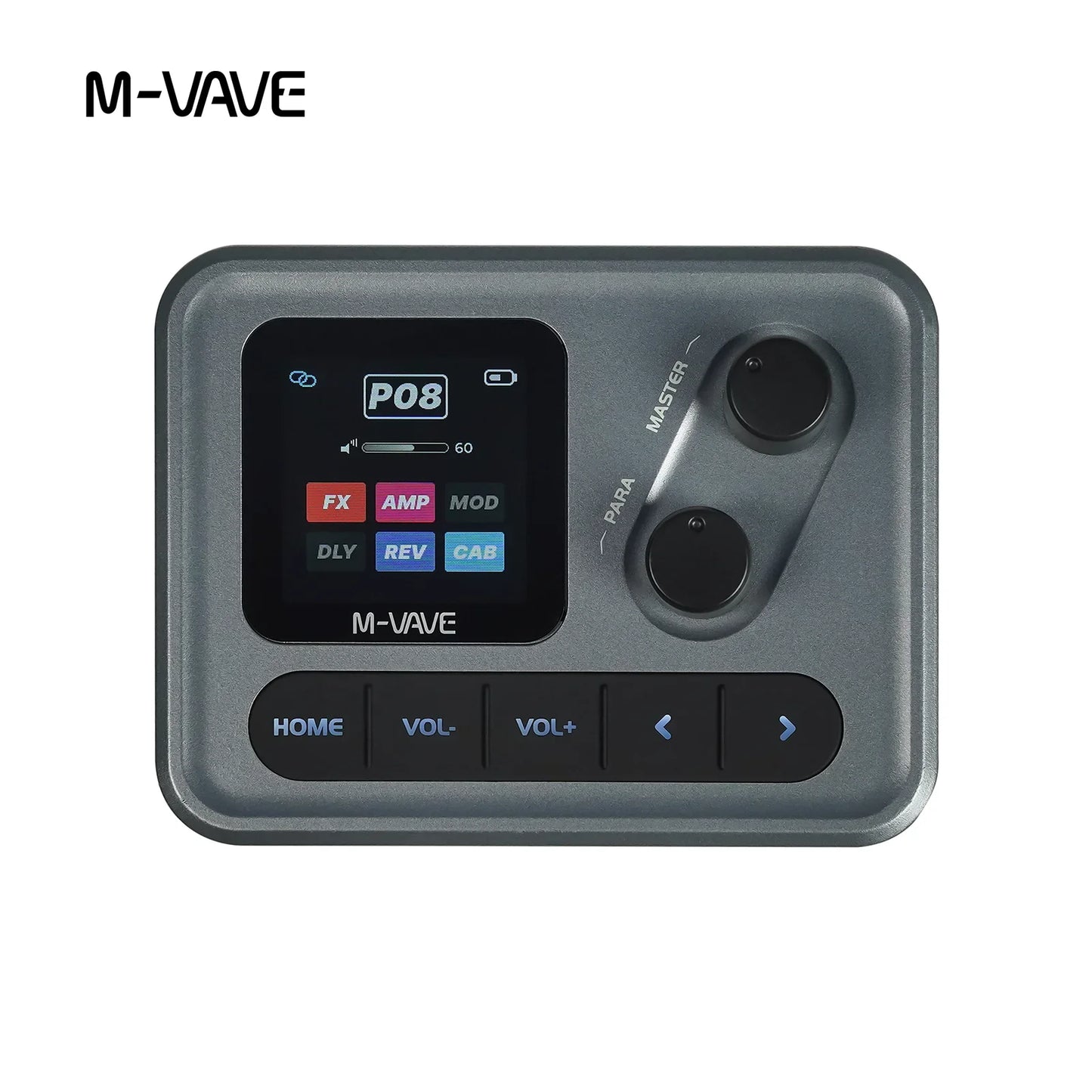 M-VAVE POCKET AMP Mini Guitar Bass Amp 1.54" LCD Color Screen APP Control Multi-Function Desktop Effects Processor Pedal