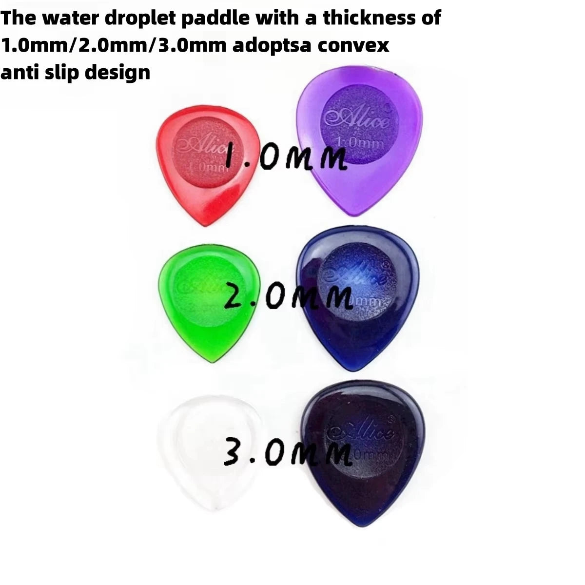 6Pcs Alice Stubby Guitar Picks ABS Plectrums Large Stubbies Big Thickness 1mm 2mm 3mm Guitar Pick Guitar Accessories