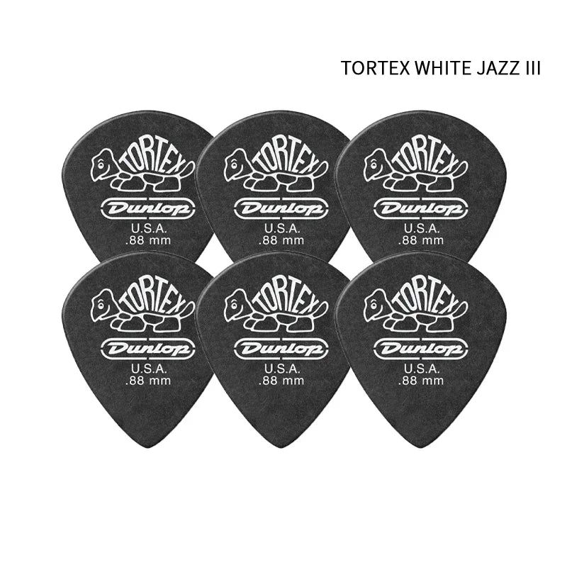 Dunlop Pick. 482R JAZZ 3 TORTEX material non-slip electric guitar pick. Thickness: 0.50/0.60/0.73/0.88/1.00/1.14 mm.
