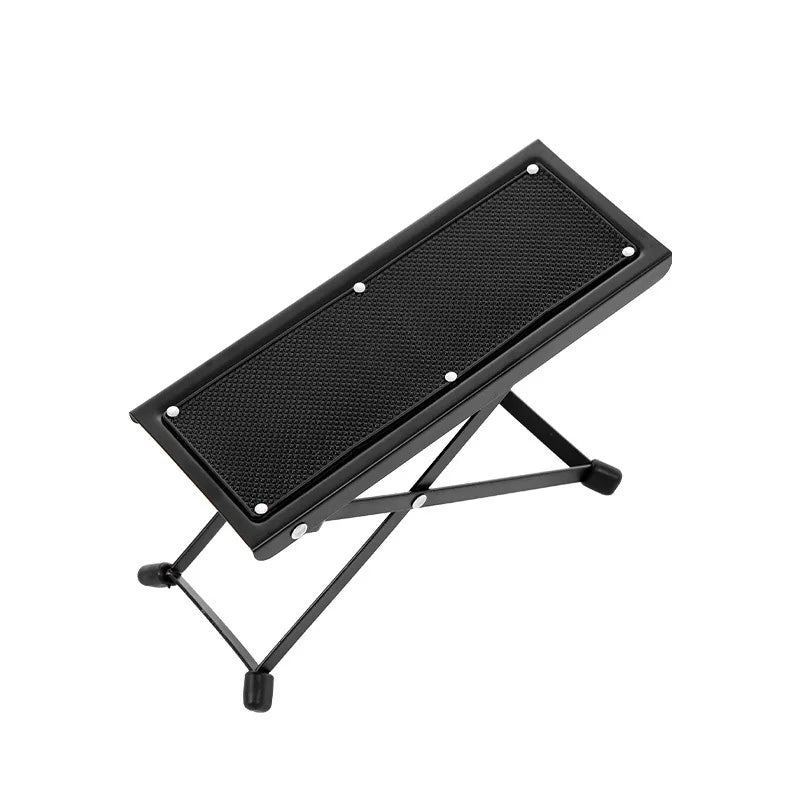 Miwayer Guitar Footrest Pedal Metal Non-Slip Rubber Pad Adjustable Folding 4/6-Position Height Footboard for Guitar Accessories