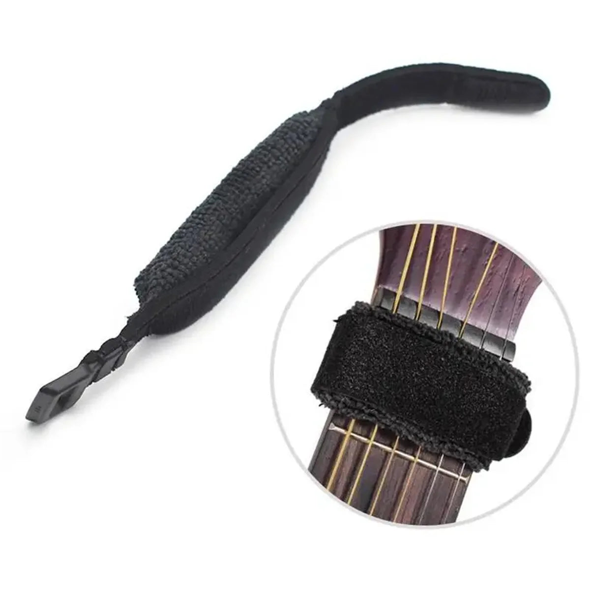 Miwayer Guitar Fret Strings Mute Noise Damper Mute Wraps Black Guitar Beam Tape for Guitars, Bass, and Ukulele