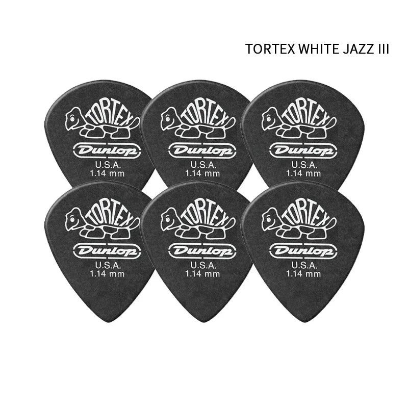 Dunlop Pick. 482R JAZZ 3 TORTEX material non-slip electric guitar pick. Thickness: 0.50/0.60/0.73/0.88/1.00/1.14 mm.