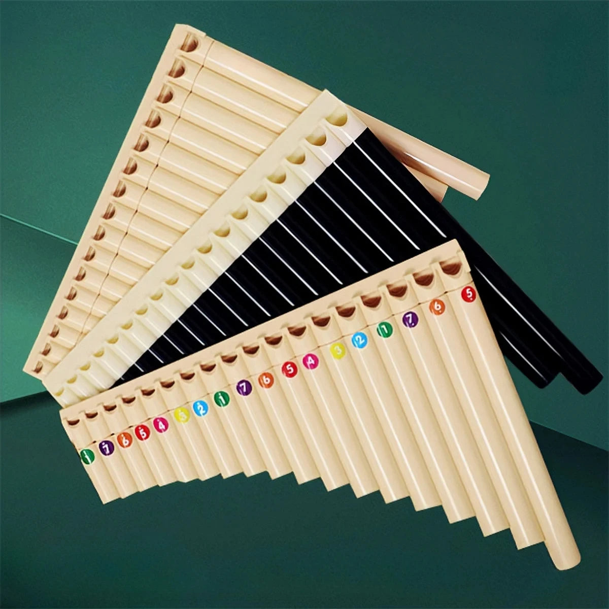 Miwayer Pan Flute 18 Pipes Eco-friendly Resin C Tone Easy Learn Pan Flute Pan Pipe Musical Instrument