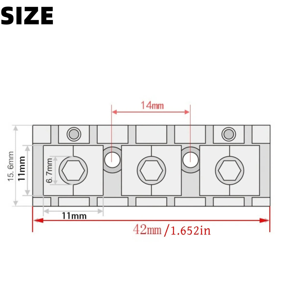 Miwayer 42mm Metal Locking Nut for Floyd Rose Tremolo System, Electric Guitar String Lock Replacement Parts with Wrench Screws