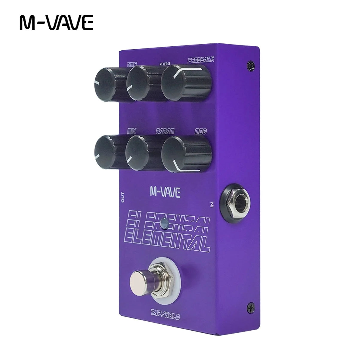 M-vave Elemental Digital Delay Pedal, Delay Guitar Pedal, Support for TAP and HOLD Mode, 9 Different Delay Effects