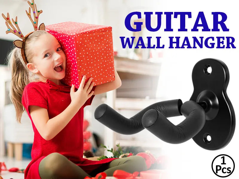 Metal Guitar Hanger Hook Wall Mount Non-slip Holder Stand Rotatable 360°for Electric Guitar Ukulele Instrument Accessories
