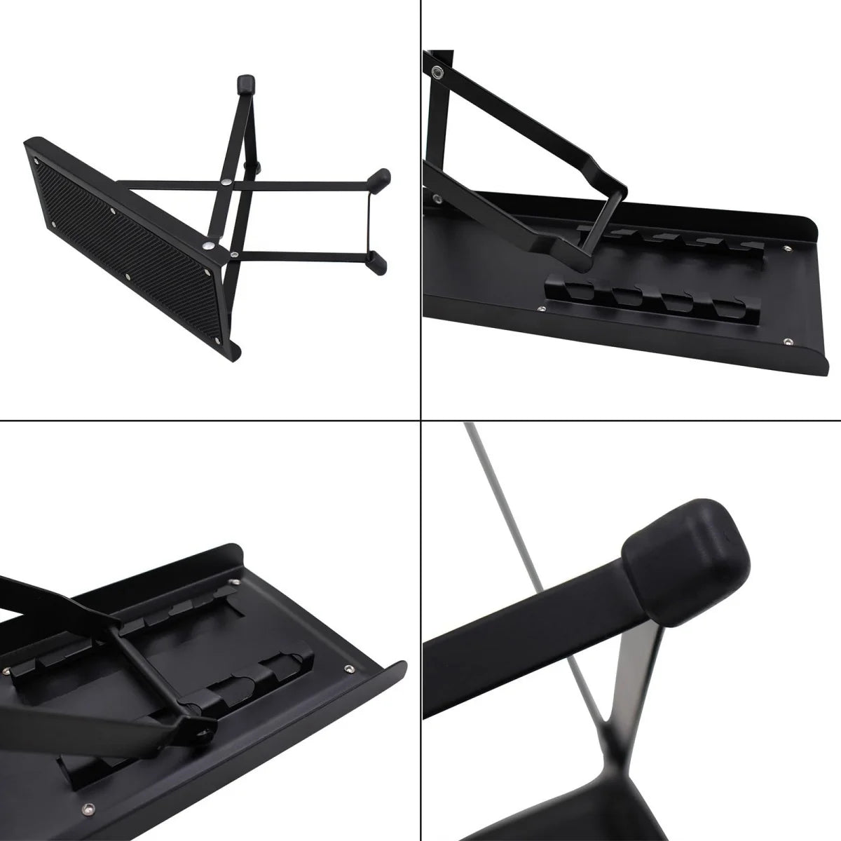 Miwayer Guitar Footrest Pedal Metal Non-Slip Rubber Pad Adjustable Folding 4/6-Position Height Footboard for Guitar Accessories