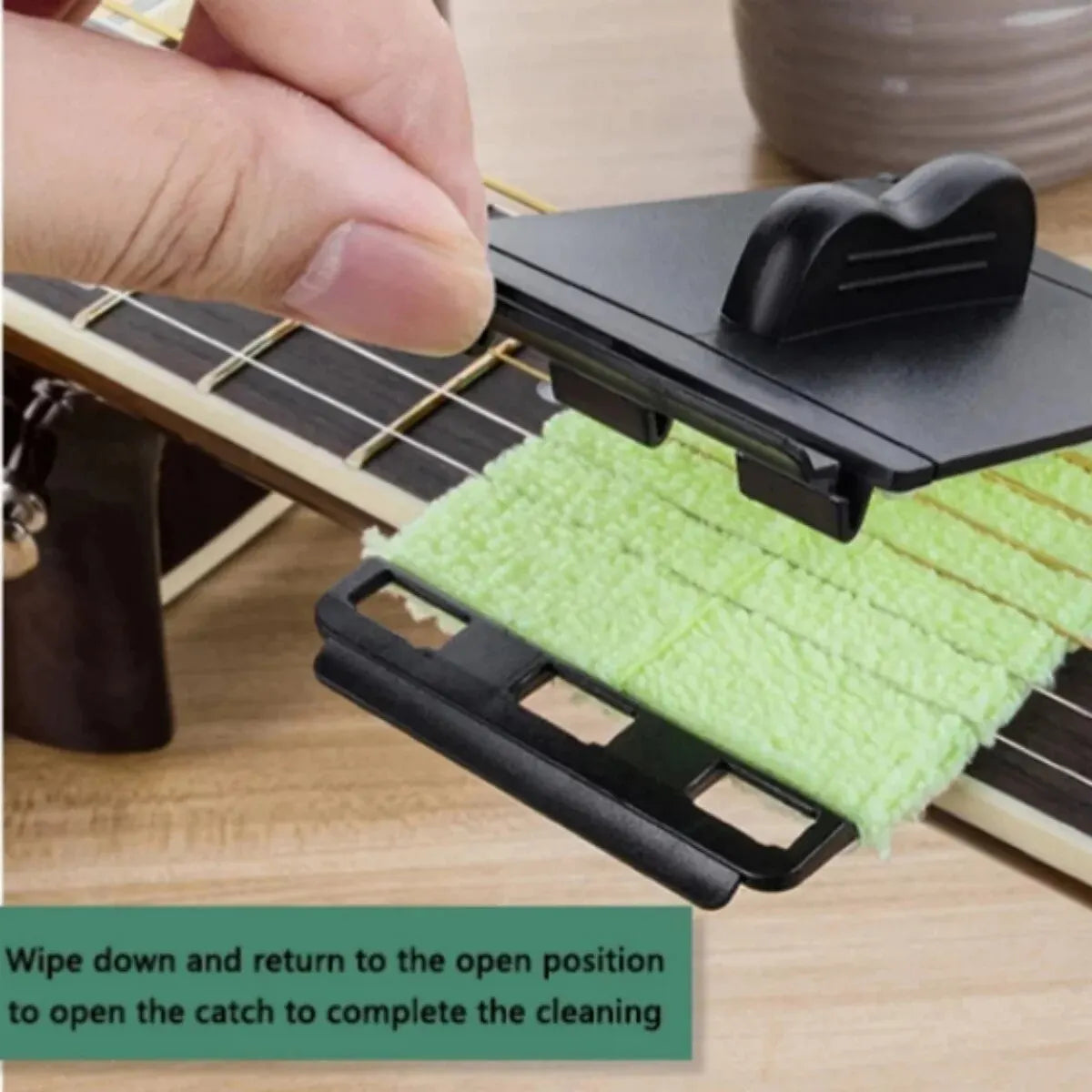 Miwayer Guitar String Cleaner Clean Fretboard Cloth Tool for Maintenance and Care of Violin, Bass, Ukulele, Electric Guitars