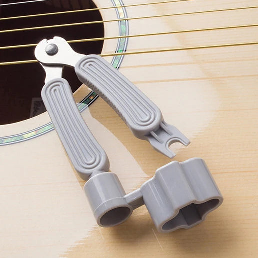 Guitar String Winder String Cutter Bridge Pin Puller 3 IN 1String Peg Winder Guitar Repair Tool Black