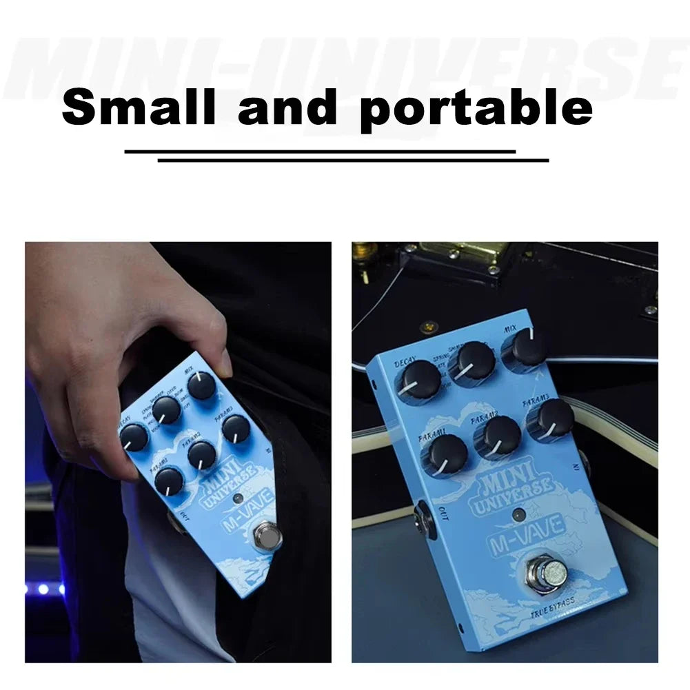 M-VAVE MINI UNIVERSE mixing console M-vape Mini Universe digital reverb pedal, analog reverb guitar, pedal 9 reverb tone pedal