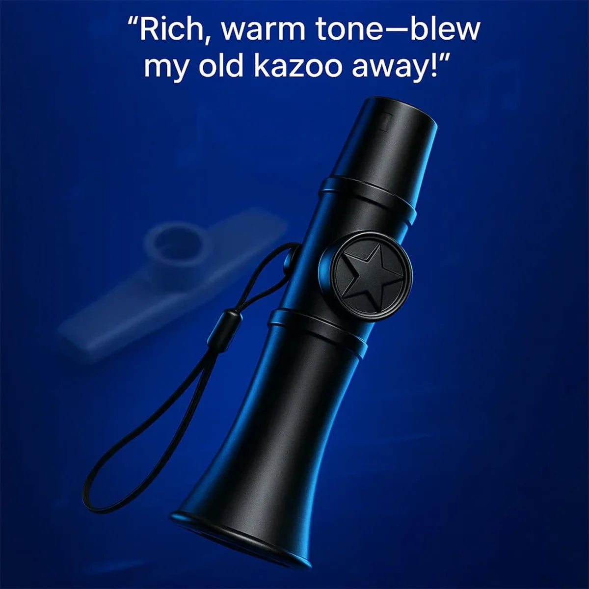 Kazoo Membrane-Free Flute, Great Sound & Easy to Learn | Compatible with Guitar/Ukulele/Violin, Unique Gift