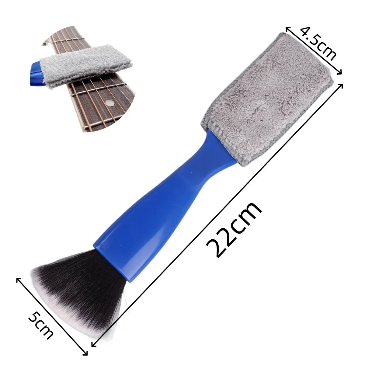 1PCS Double Head Guitar Cleaning Brush Dust Brush for Guitar Care String Fretboard Musical Instrument Cleaning Brush