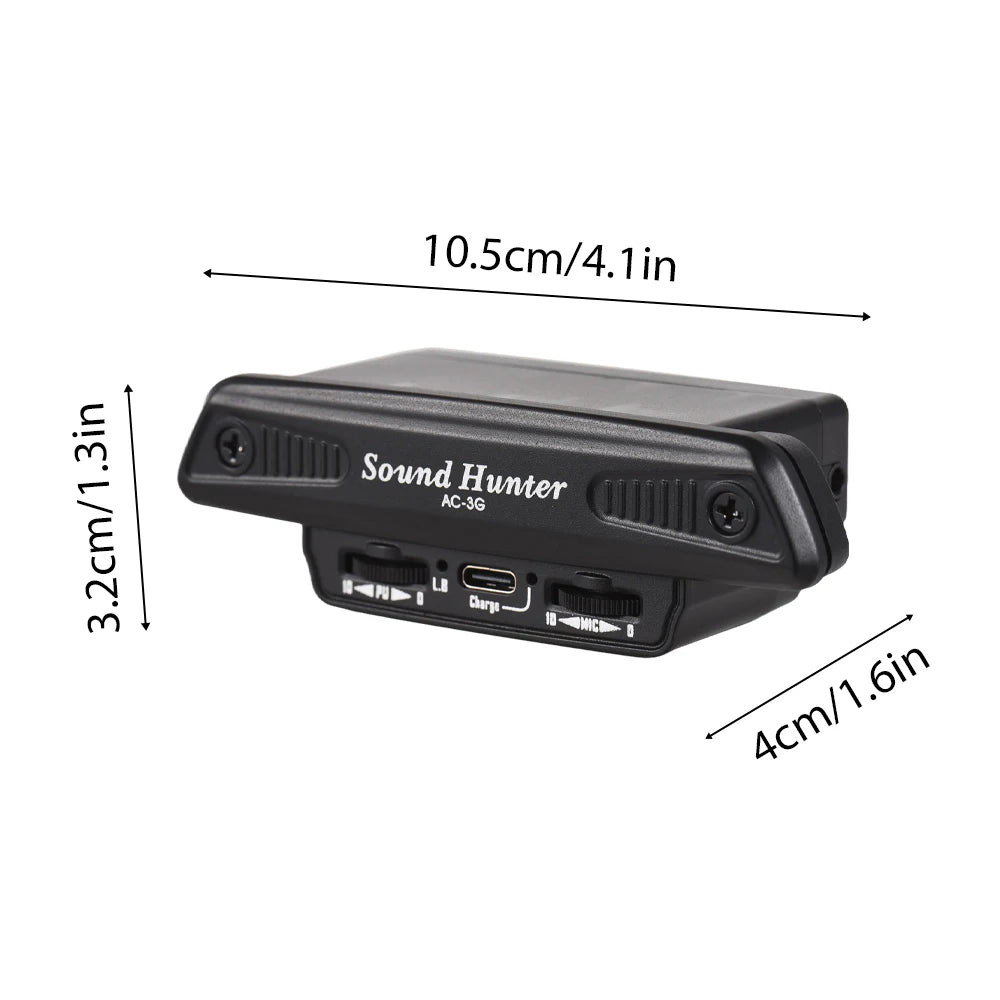 Sound Hunter Guitar Pickup Wooden Guitar Sound Hole Vibration Pickup Active Pickup System Dual Coil Pickup No Punching for Guita