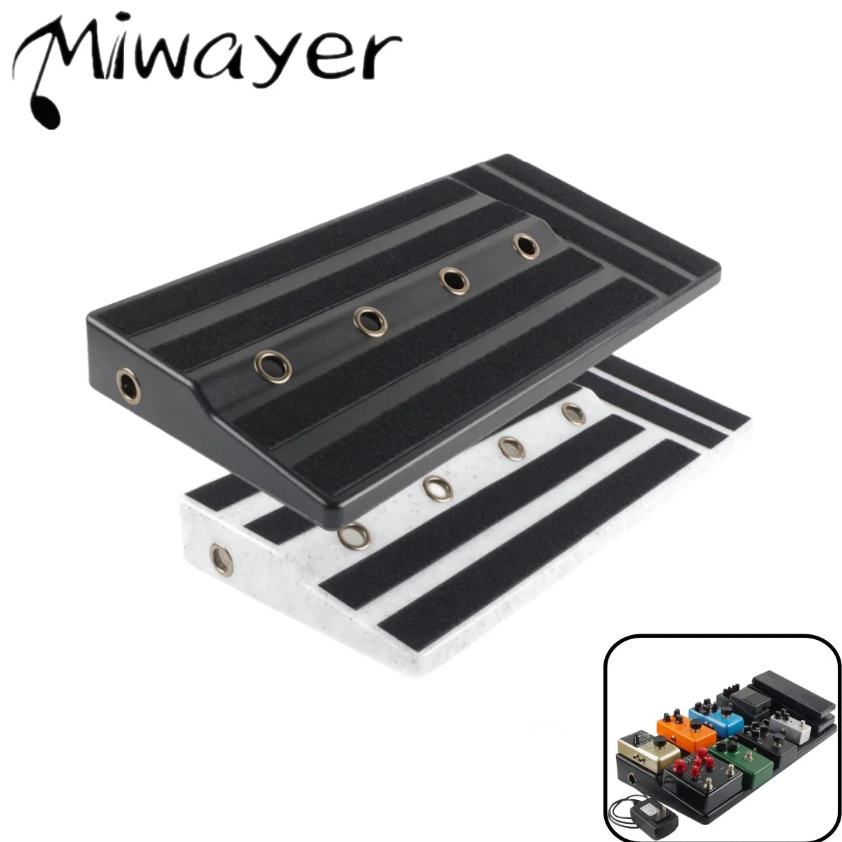 Big Size Guitar Effects Pedal Board Sturdy PE Plastic  Guitar Pedalboard Case with Screwdriver Tape Guitar Pedals Accessories