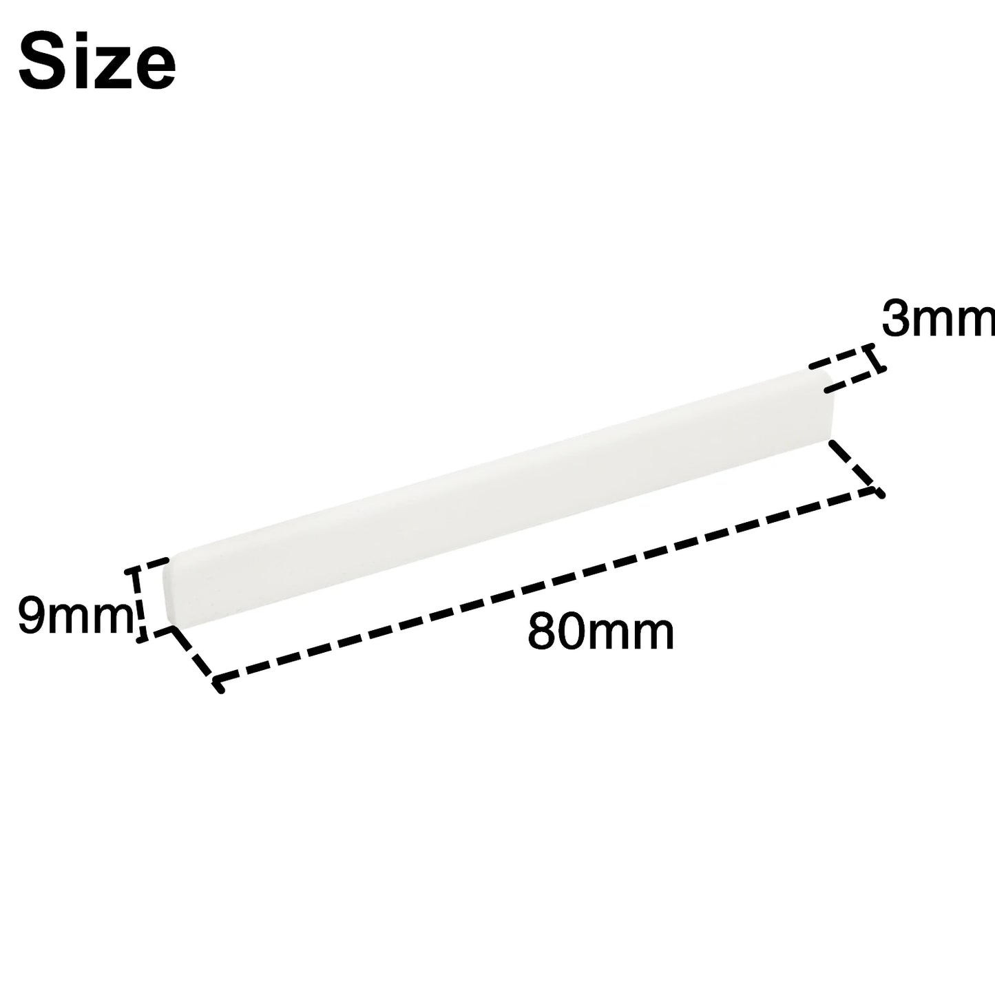 Miwayer 1 Pair 6-12 String Acoustic Classical Guitar Bone Bridge Multiple Saddle and Nut Made of Real Bone