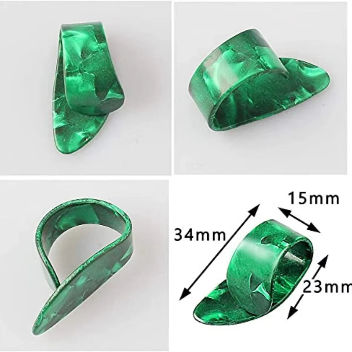Guitar Picks 4pcs Celluloid Plectrums Thumb Finger Picks for Electric Guitar Acoustic Guitar Ukulele Bass