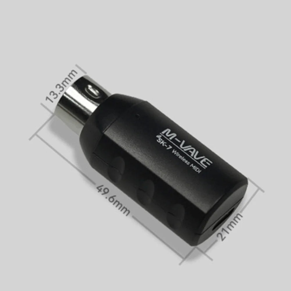 Wireless For MIDI Adapter for MVAVE SK7 with Rechargeable Battery 2 4GHz Frequency and Low Latency Performance Under 3ms