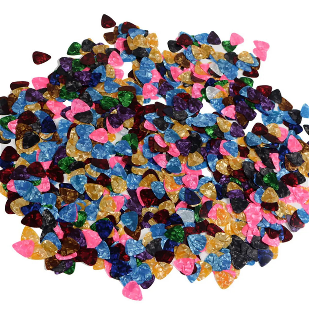 Miwayer Guitar Pick 100 Pcs Mixed Colorful Guitar Picks Assorted Pearl Variety Sampler Pack Celluloid 0.46mm 0.71mm 0.96mm