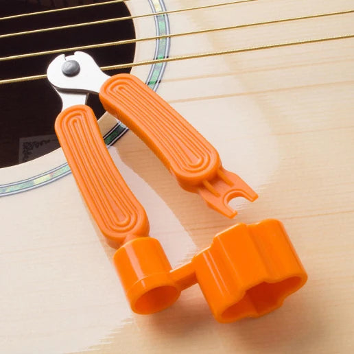 Guitar String Winder String Cutter Bridge Pin Puller 3 IN 1String Peg Winder Guitar Repair Tool Black
