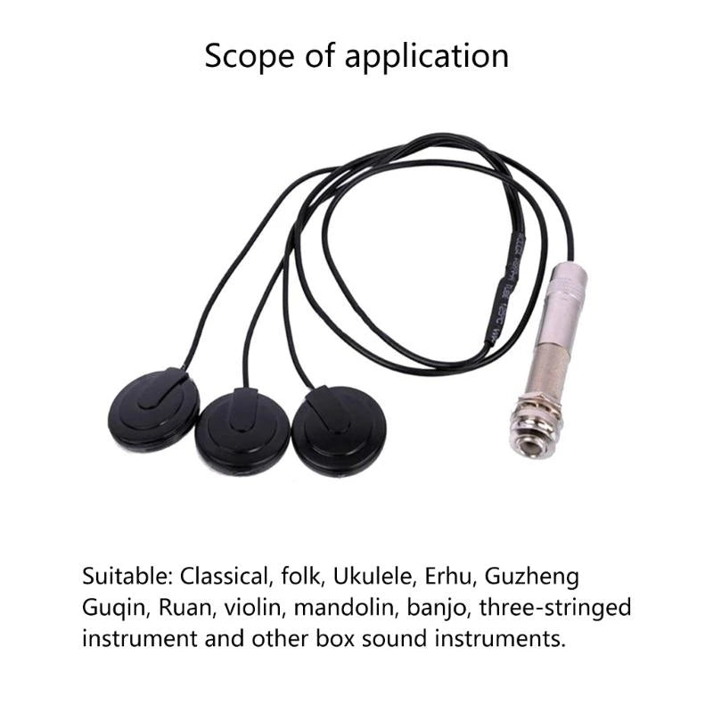 Guitar Pickup Piezo Stable Contact Self Adhesive Microphone Pickup For Guitar Bass Violin Banjo Mandolin Ukulele Guitar