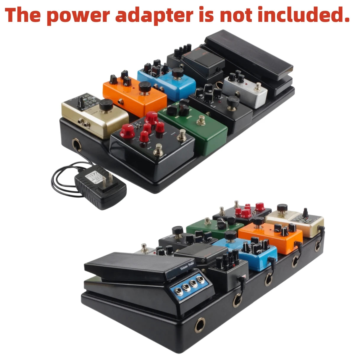 Big Size Guitar Effects Pedal Board Sturdy PE Plastic  Guitar Pedalboard Case with Screwdriver Tape Guitar Pedals Accessories