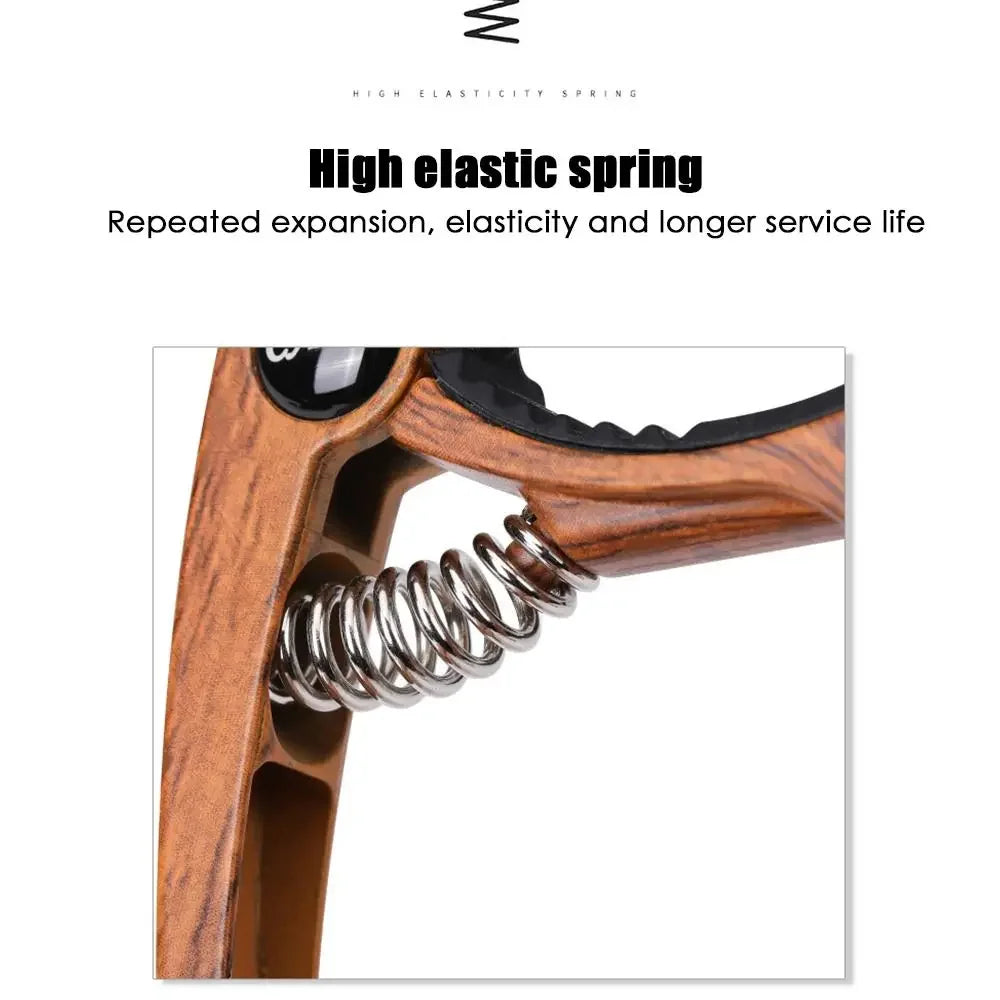 Miwayer Aluminum Alloy Guitar Capo Metal Guitar Tuner Picks Holder Professional Capo for Acoustic Electric Guiter Ukulele Bass
