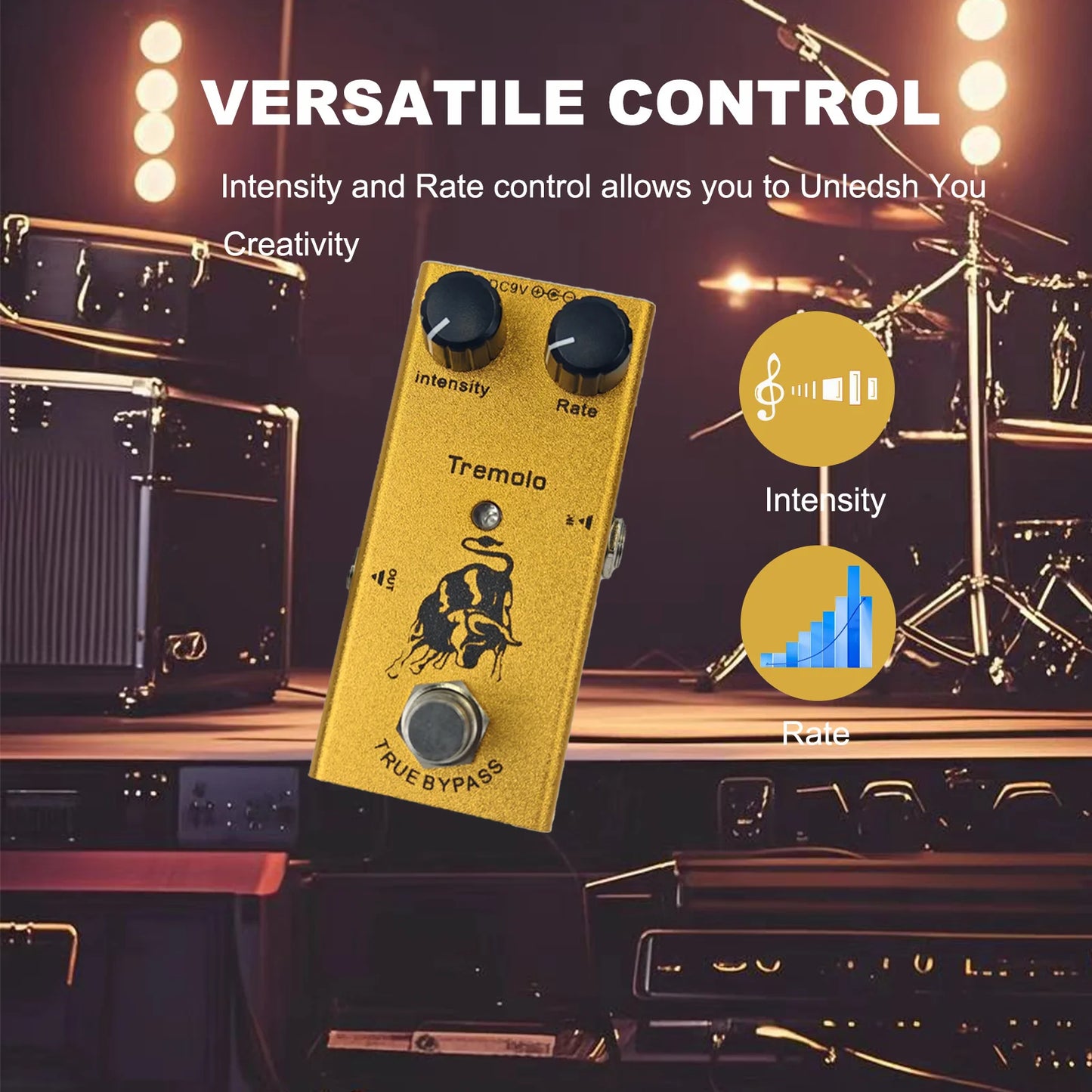 Mini Electric Guitar Effect Pedal Overdrive/Distortion Crunch/US Dream/Chorus/Vintage Phase/Digital Delay/Tremolo