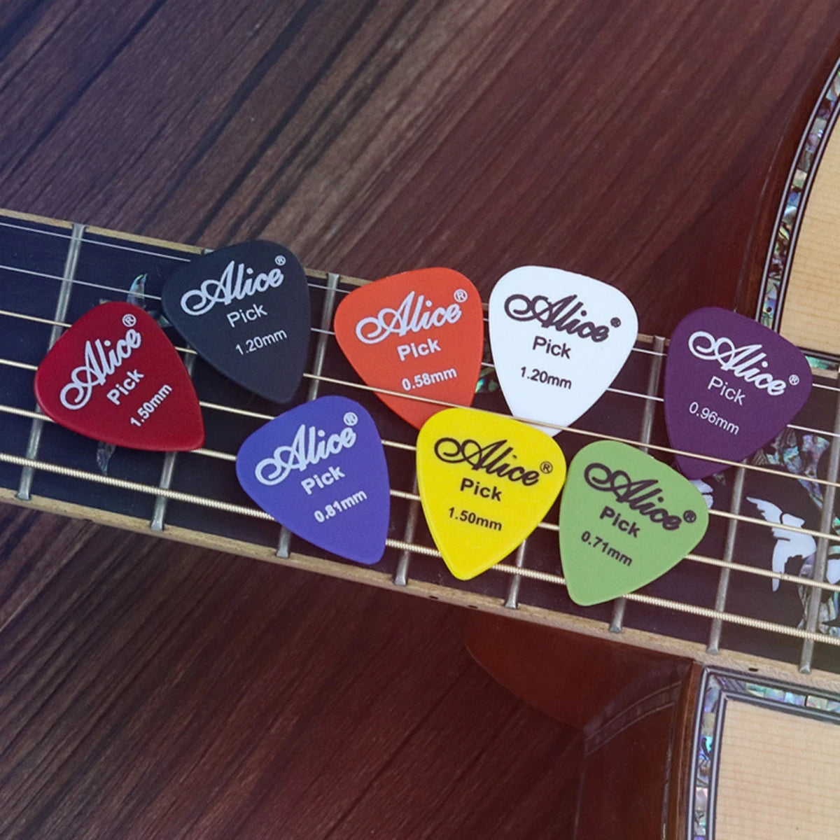 Alice Guitar Pick 24/50/100 Pieces Mixed ABS Premium Matte Anti-Skid Guitar Pick w/ Pick Box /for Acoustic Electric/Bass/Ukulele