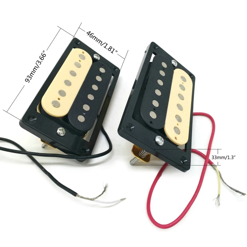 Electric Guitar Humbucker Pickup Set of 2 Dual Coil Pickups for Guitar Parts,