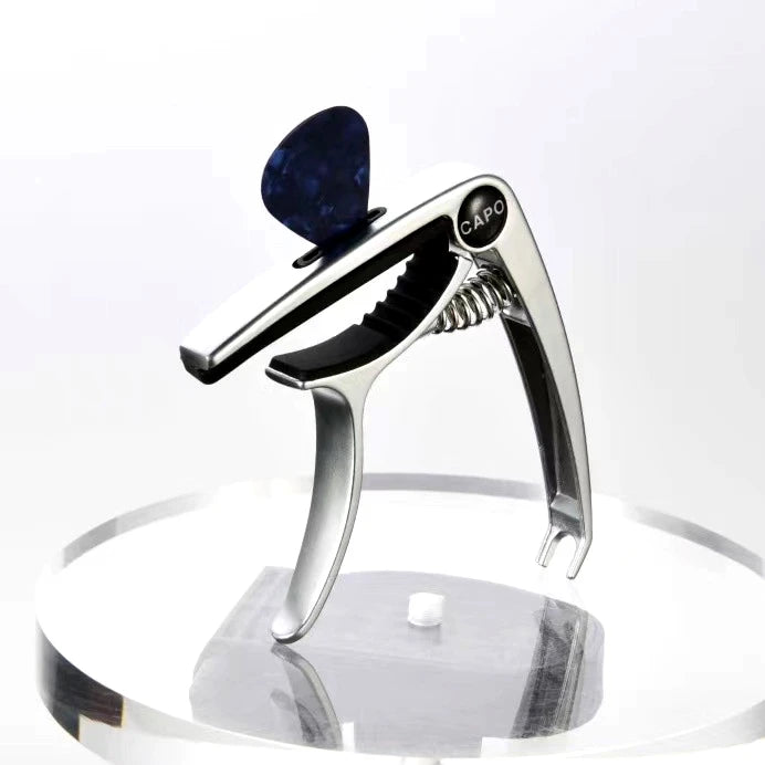 Miwayer Aluminum Alloy Guitar Capo Metal Guitar Tuner Picks Holder Professional Capo for Acoustic Electric Guiter Ukulele Bass