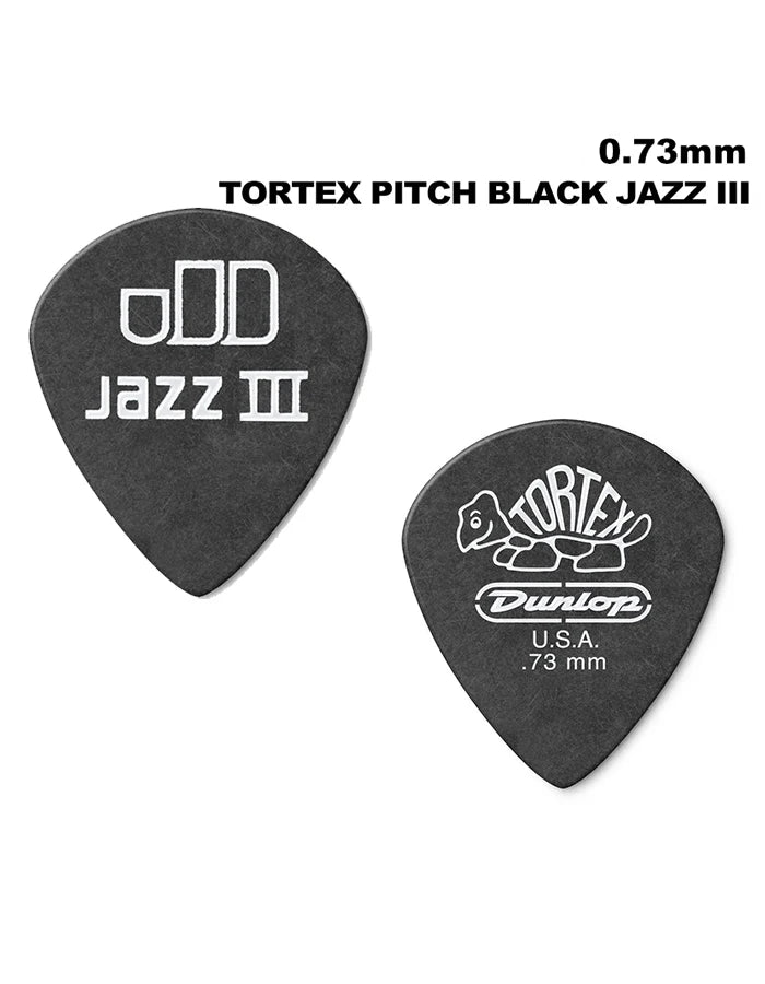 Dunlop Pick. 482R JAZZ 3 TORTEX material non-slip electric guitar pick. Thickness: 0.50/0.60/0.73/0.88/1.00/1.14 mm.
