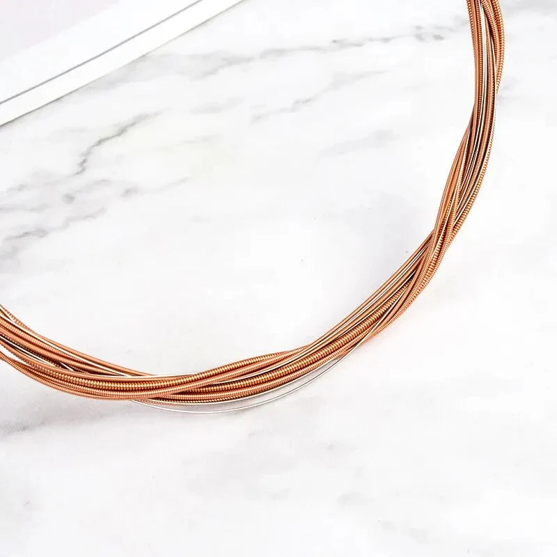Miwayer 1 SET 6 Pieces Copper Guitar Strings 1-6 for Classical Classic Steel Wire Classic Acoustic Folk Guitar Parts Accessories