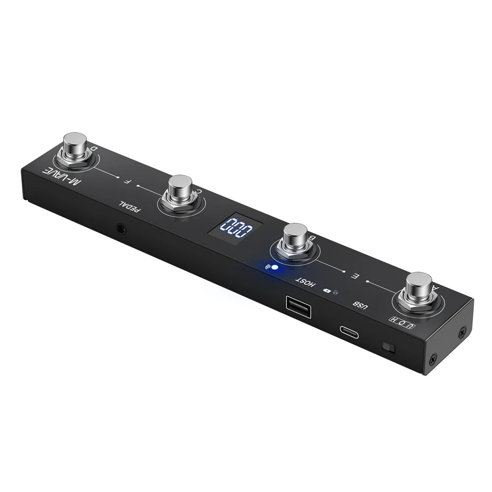 M-VAVE Chocolate Plus Wireless Midi Controller Keyboard 4 Buttons Foot Switch Supports MIDI Host Interface Control Function