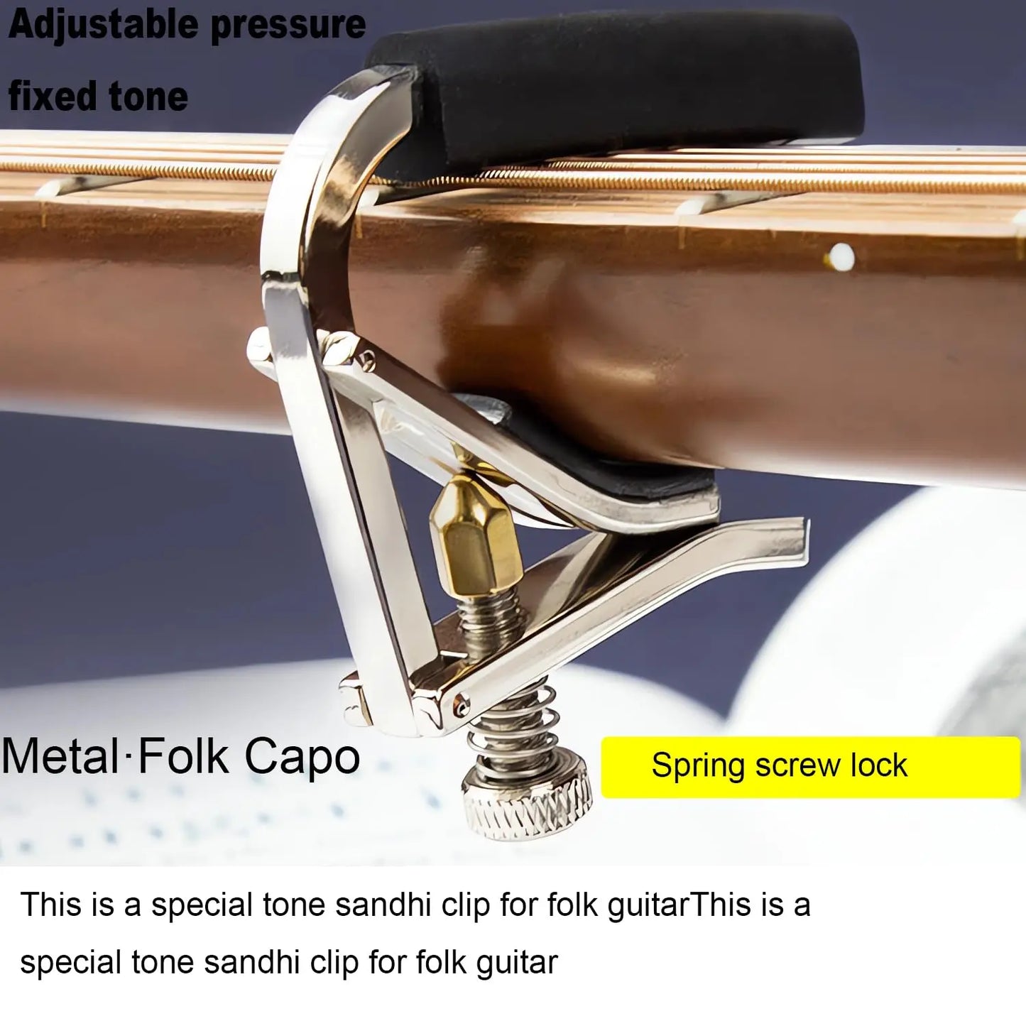 Alice A007V-C Metal Screw on Adjustable Guitar Capo  for Acoustic Electric Guitar Classical Guitar Accessories Parts