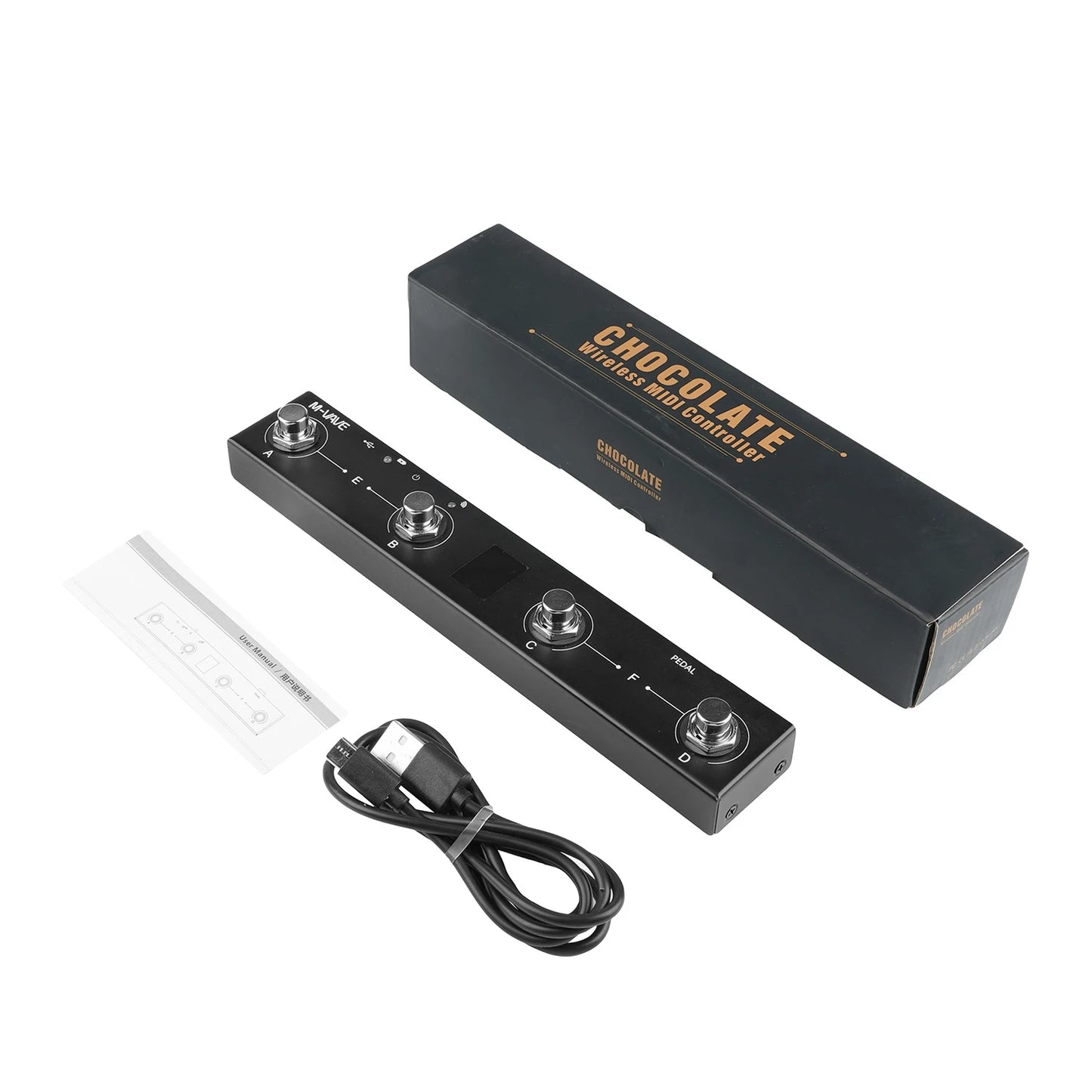 M-vave MIDI System/Chocolate Plus MIDI Controller Programmable Wireless System Suit 4 Buttons Portable Foot Controller