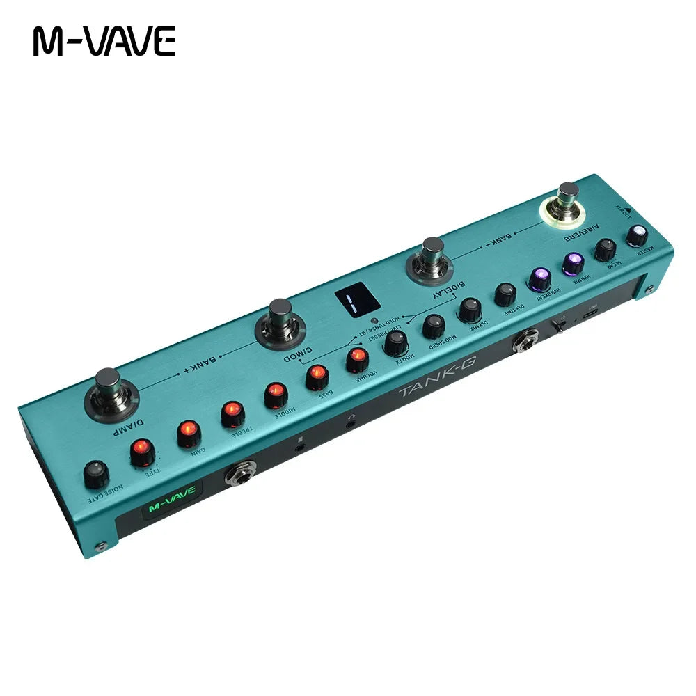 M-VAVE  Guitar Multi-Effects Pedal 36 Presets 9 Preamp Slots 8 IR Cab Slots 3 Band EQ 3 Modulation/Delay/Reverb Effect Tank-G