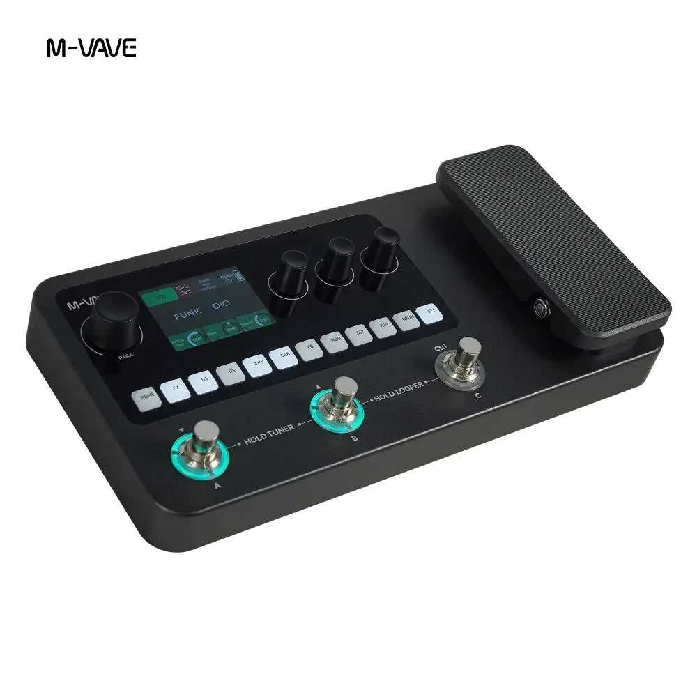 M-VAVE MK-20 Effect Pedal Guitar and Bass Multi-Function Effects Pedal with Drum Machine and Loop Function