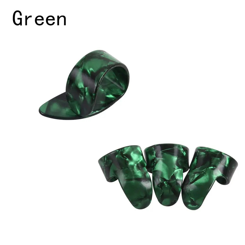 Guitar Picks 4pcs Celluloid Plectrums Thumb Finger Picks for Electric Guitar Acoustic Guitar Ukulele Bass