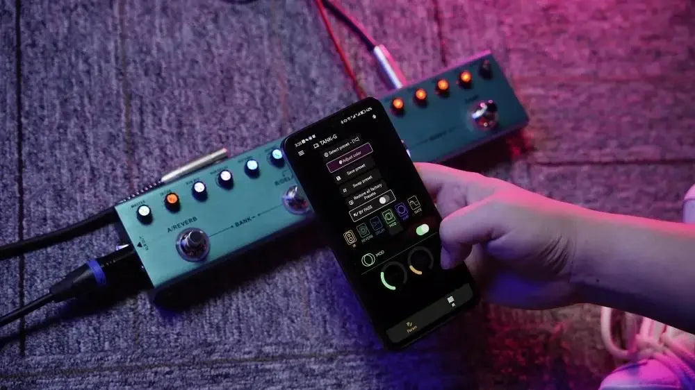 M-VAVE  Guitar Multi-Effects Pedal 36 Presets 9 Preamp Slots 8 IR Cab Slots 3 Band EQ 3 Modulation/Delay/Reverb Effect Tank-G
