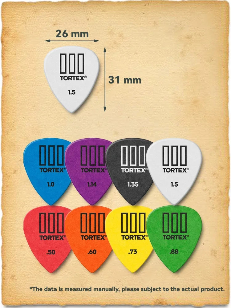 6Pcs Dunlop Guitar Picks For Electric Guitar Bass Parts Accessories 8 Kinds Of Thickness Plectrum