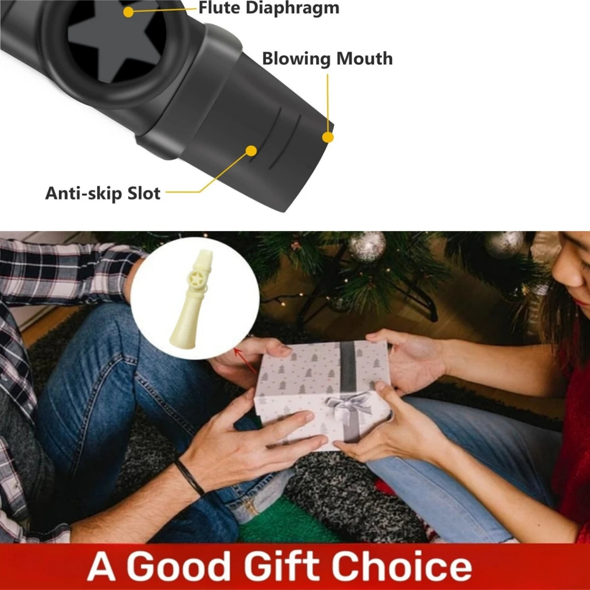Kazoo Membrane-Free Flute, Great Sound & Easy to Learn | Compatible with Guitar/Ukulele/Violin, Unique Gift