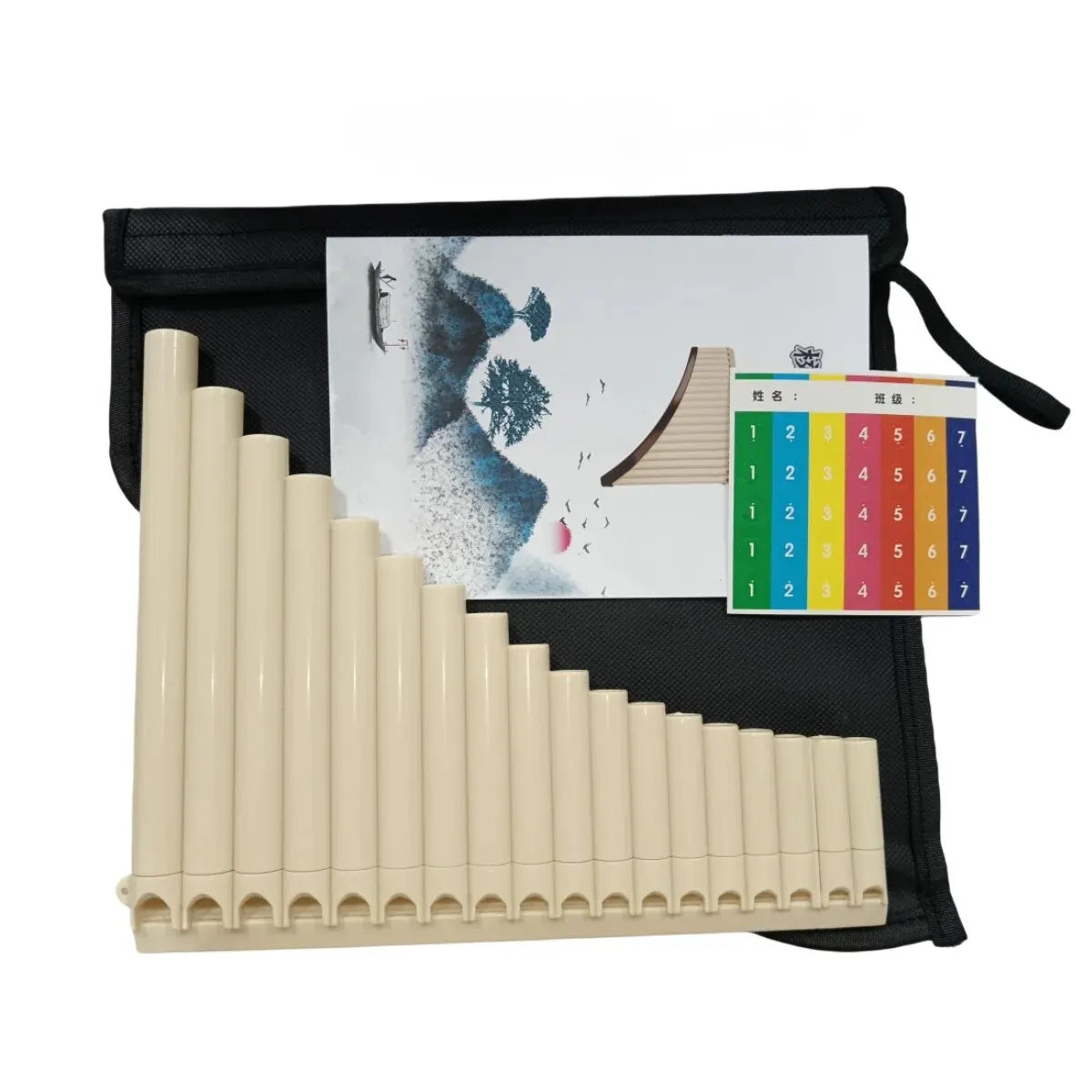 Miwayer Pan Flute 18 Pipes Eco-friendly Resin C Tone Easy Learn Pan Flute Pan Pipe Musical Instrument